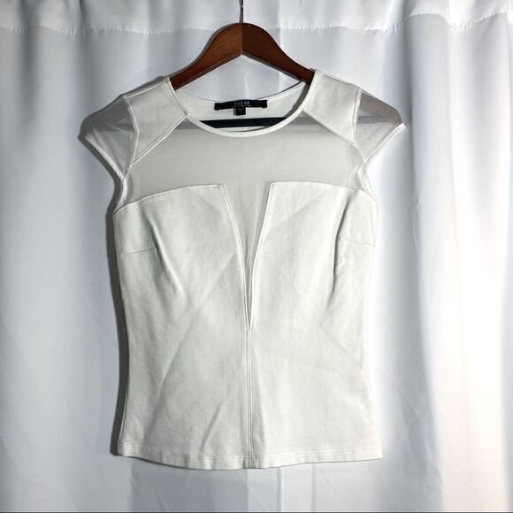 GUESS White Sheer Top - Picture 1 of 2